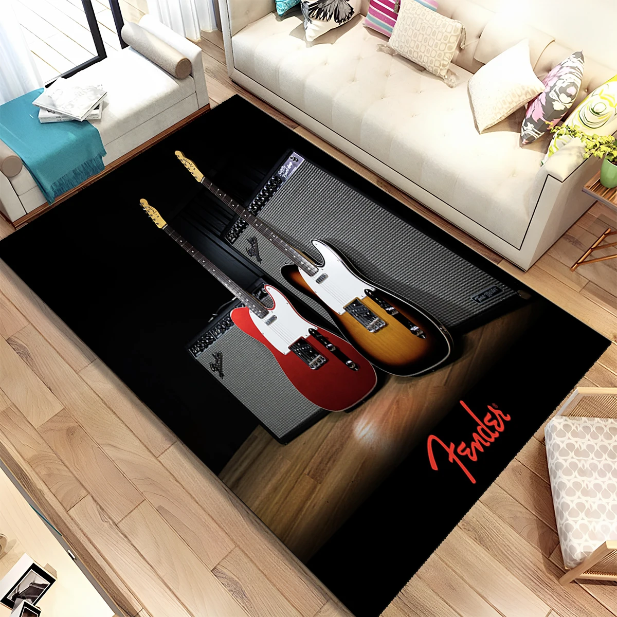 Musical Instrument Online - Alfombra 3D con Diseño de Guitarra