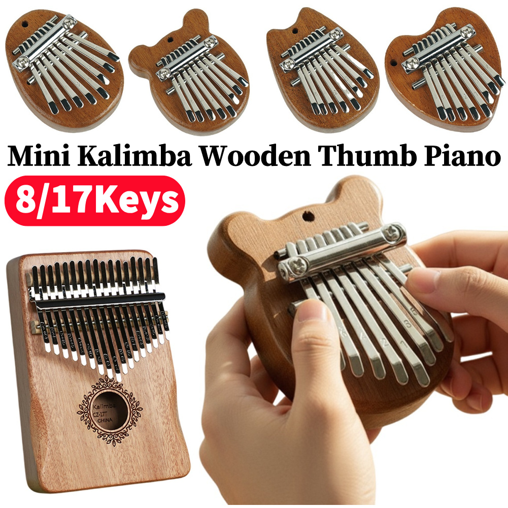 Musical Instrument Piano - Mini Kalimba de Madera de 8/17