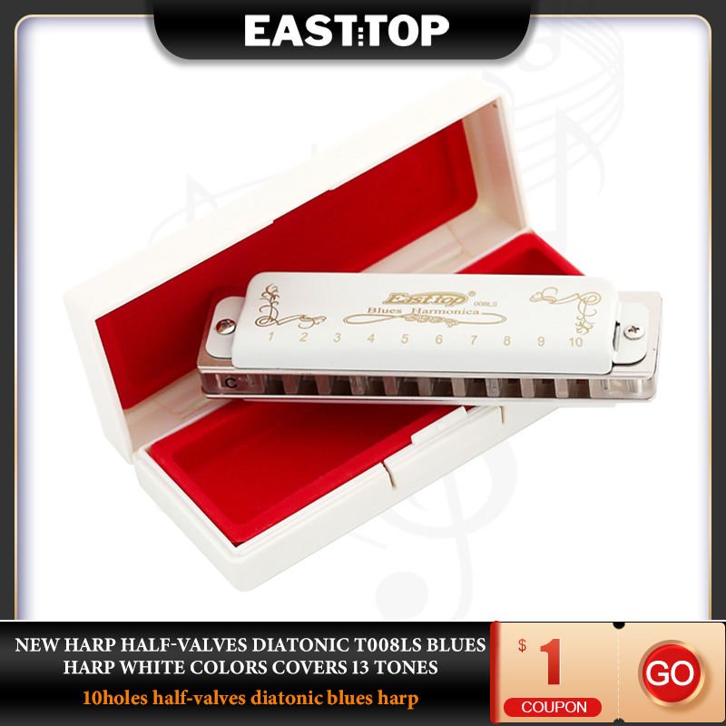 Musical Instrument Reed - EASTTOP-peine transparente de armónica diatónica T008LS,