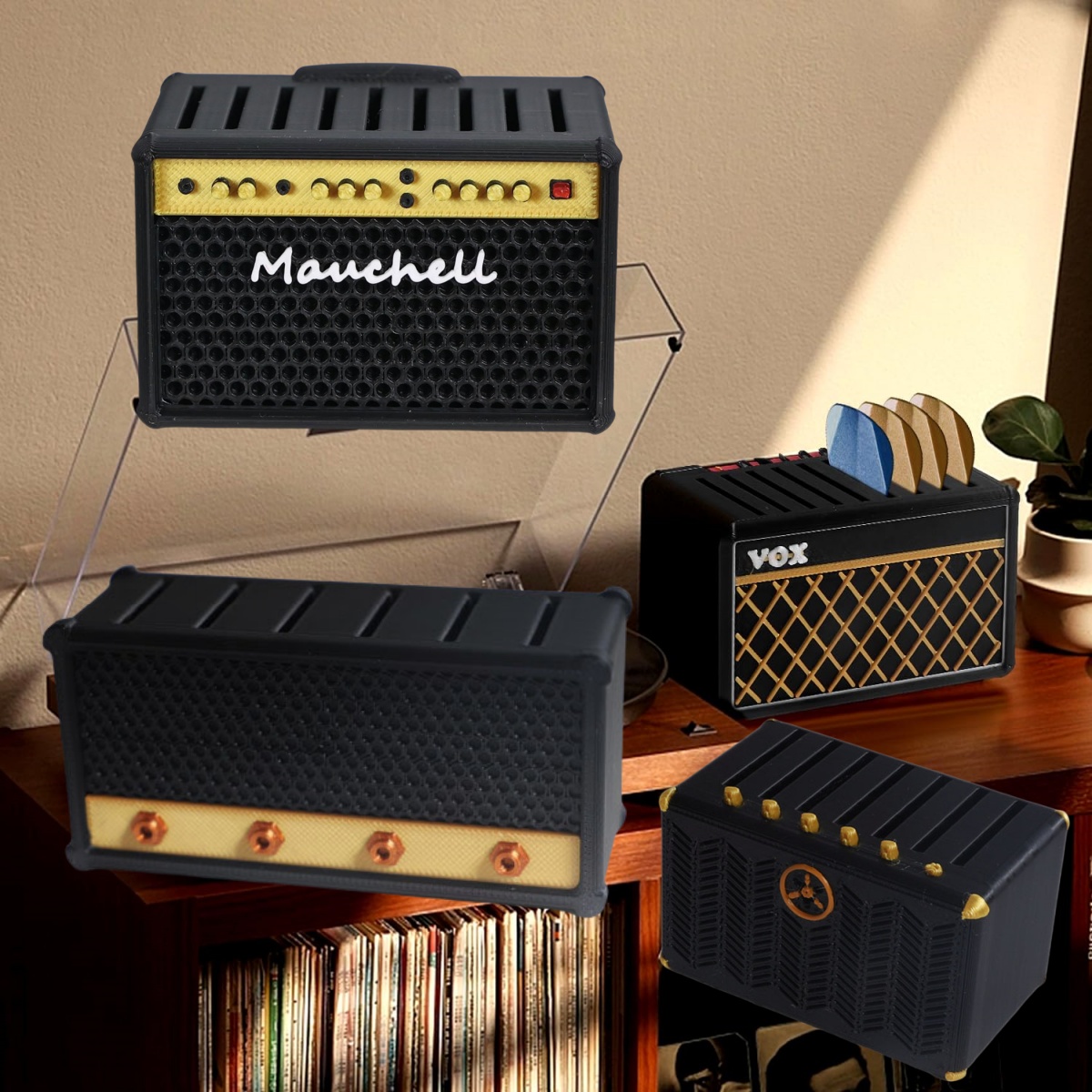 Musical Instrument Cajon - Soporte para púas de guitarra, soporte