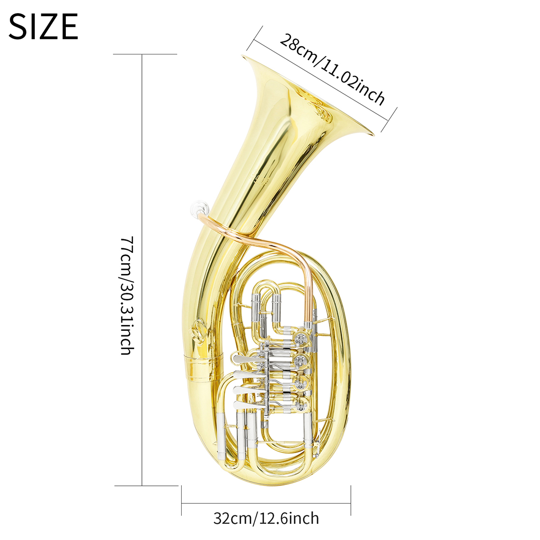 Euphonium SLADE de Cuatro Llav - Musical Instrument Euphonium reseña y precio
