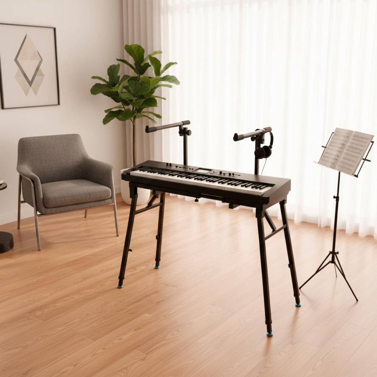 Soporte plegable para teclado, - Musical Instrument Of Keyboard reseña y precio