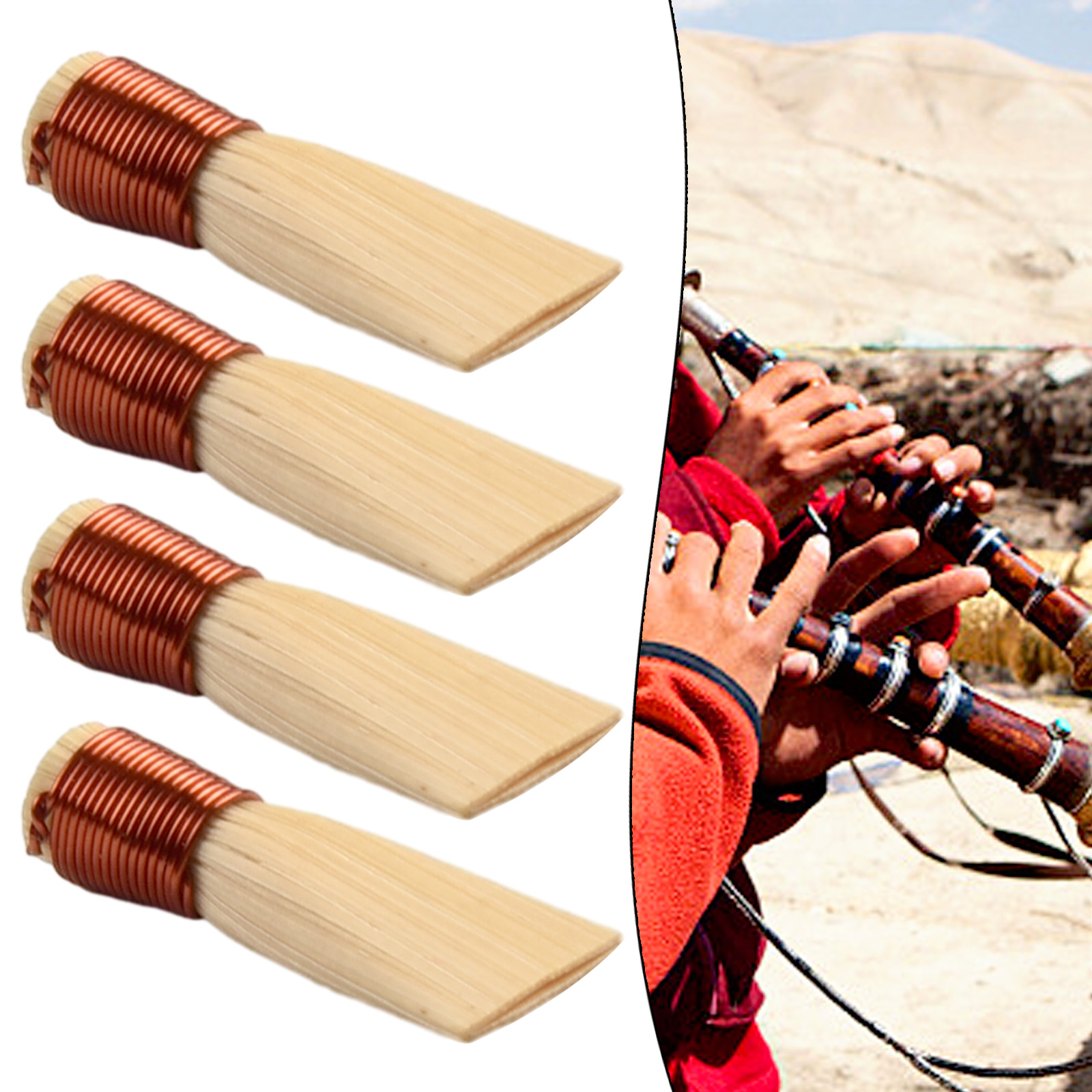 Juego de 4 flautas de caña Suo - Musical Instrument Reed reseña y precio