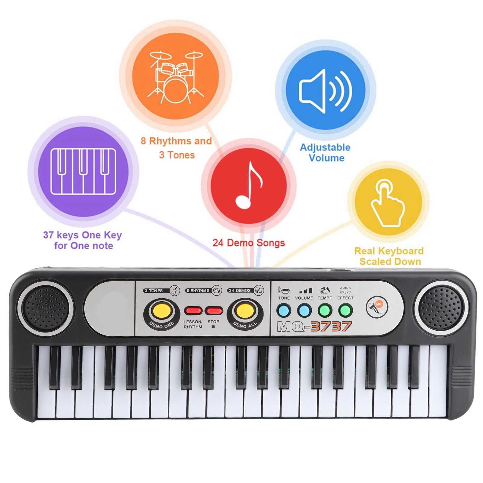 Piano Digital Eléctrico de 37  - Musical Instrument Of Keyboard reseña y precio