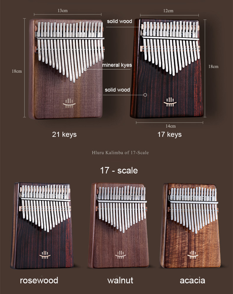 Hluru Kalimba de 17 teclas con - Musical Instrument Piano reseña y precio