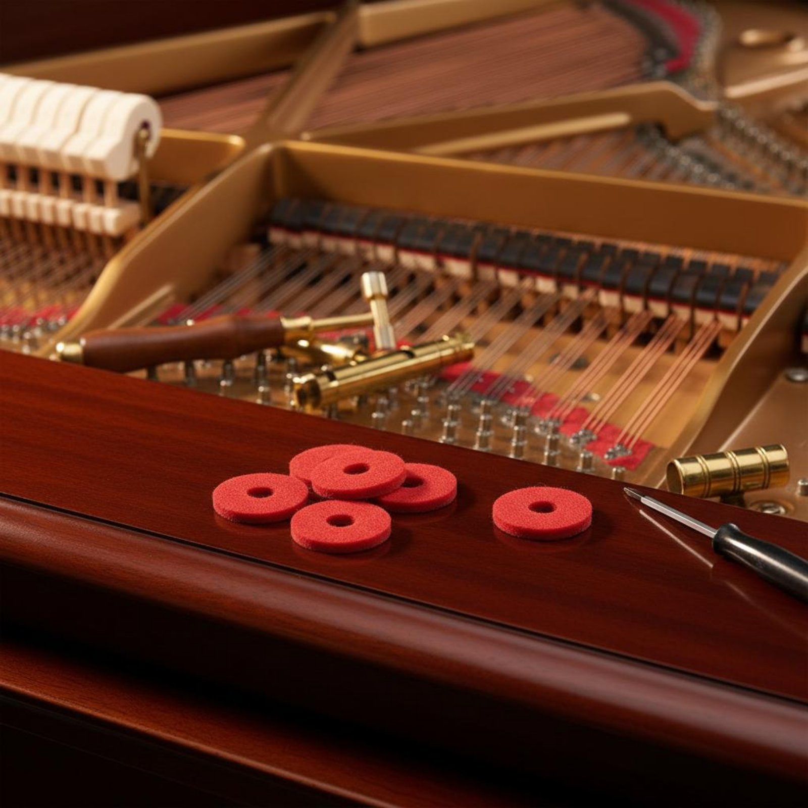 Almohadilla de fieltro roja pe - Musical Instrument Piano reseña y precio