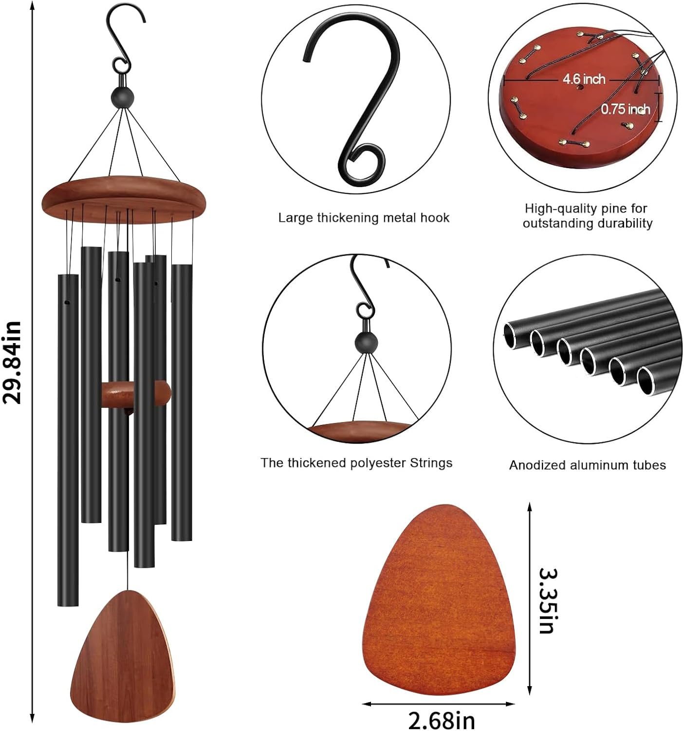 Campanas de Viento de 28 Pulga - Wind Chime Tubular reseña y precio